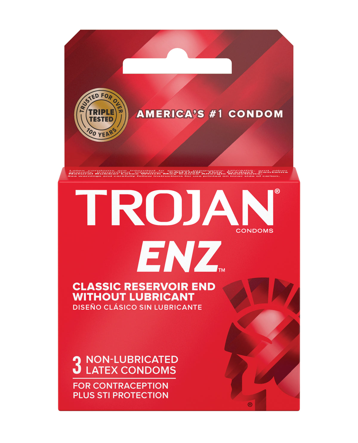 Trojan Enz Non-lubricated - Box Of 3