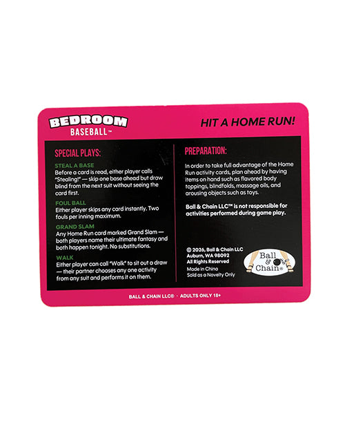Bedroom Baseball Card Game