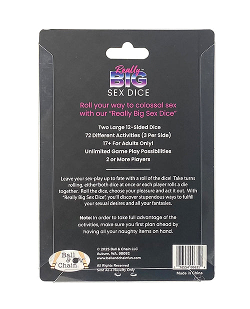 Really Big Sex Dice Game