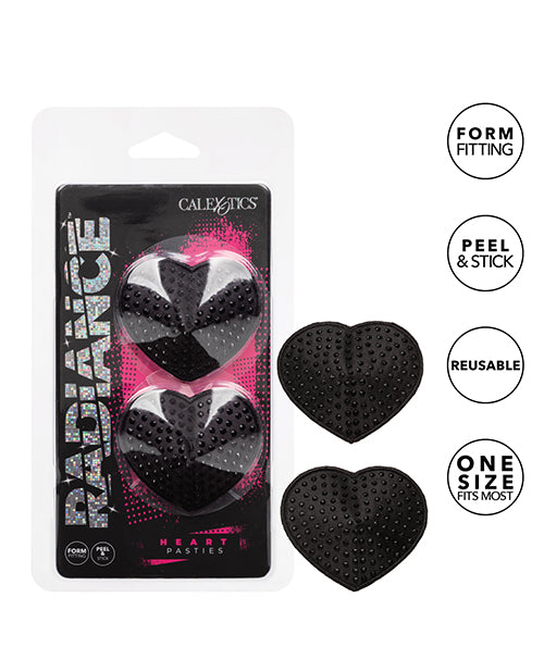 Radiance Heart Pasties - Black O/s