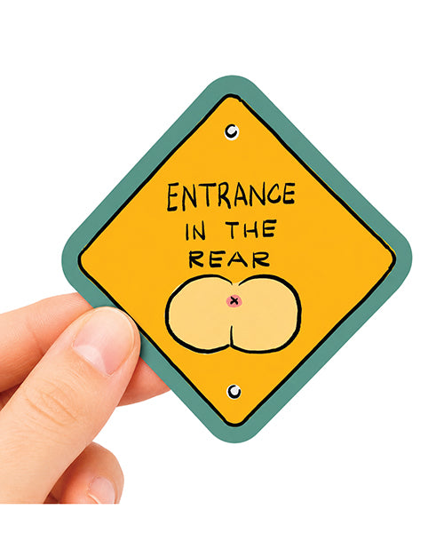 Entrance In The Rear - Funny Vinyl Sticker