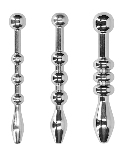 Shots Ouch Urethral Sounding Metal Plug Set - 58 mm