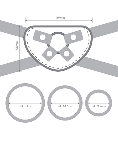 Together Tilt 6.5 Vibrating Silicone Dildo & Harness Set