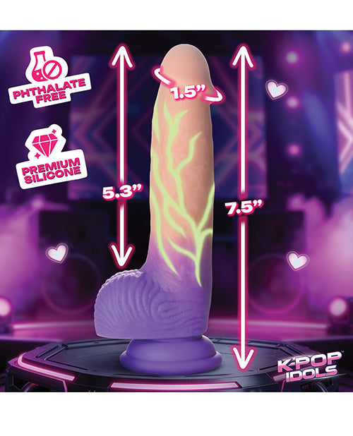 K Pop Idols Aren Silicone Dildo with Balls