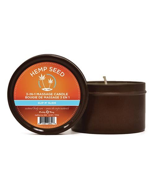 Earthly Body Summer 2022 3 In 1 Massage Candle - 6 Oz Slip N' Slide