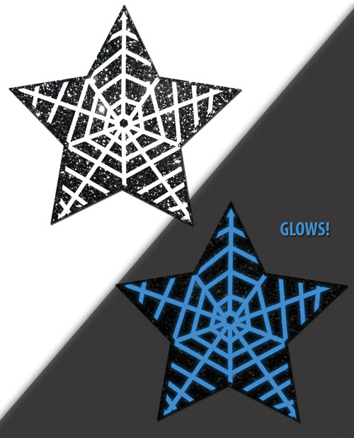 Pastease Halloween Glitter Web - Glow In The Dark Black-white O-s