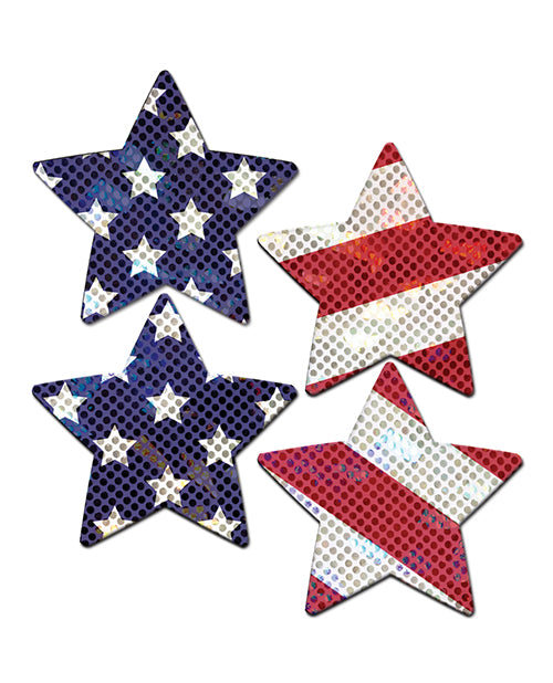 Pastease Premium Petites Glittering Stars & Stripes - Red-white-blue O-s