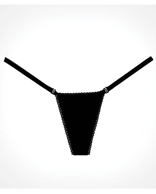 Adore Between The Cheats Velvet Panty Black O-s