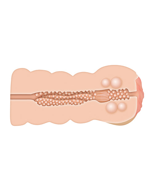 Adam & Eve Adam's Tight Stroker W-massage Beads - Ivory