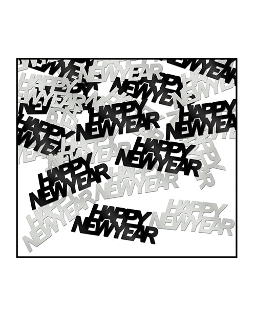 Happy New Year Fanci-fetti - Black-silver