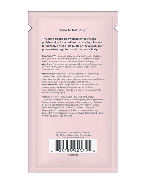 Coochy Ultra Smoothing Body Scrub Foil - .35 Oz Mango Coconut