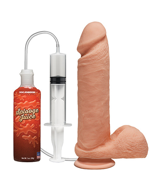 The D 8" Perfect D Squirting W-balls - Vanilla