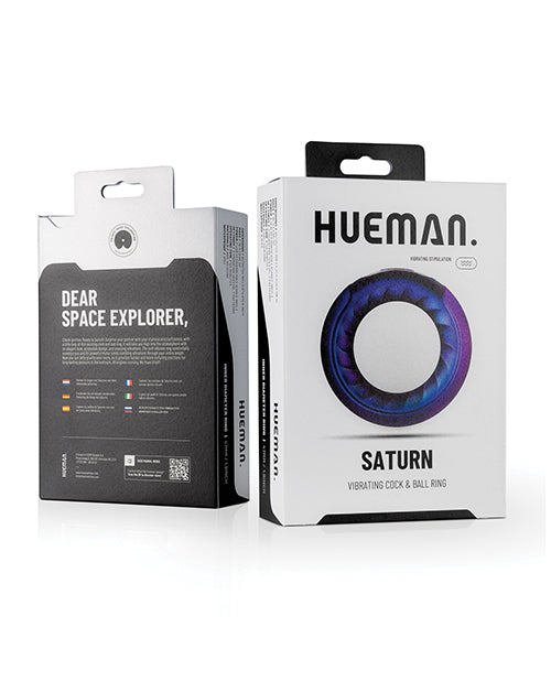 Hueman Saturn Vibrating Cock-ball Ring - Purple