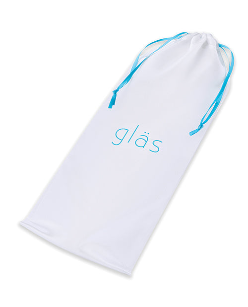 Glas 11" Realistic Double Ended Glass Dildo W-handle - Blue