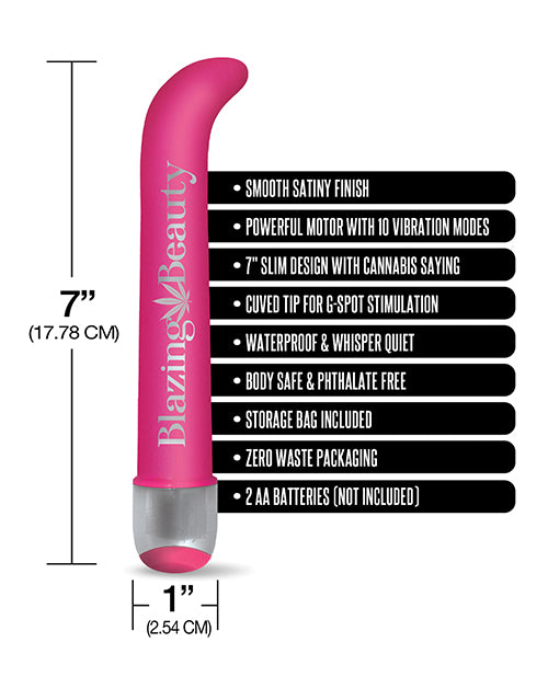 Buzzed 7" G-spot Vibe - Blazing Beauty Pink
