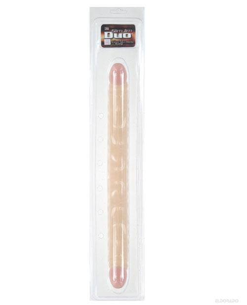"17"" Slim Jim Duo Veined Super Slim Double Dong"