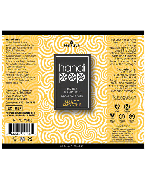Handipop Hand Job Massage Gel Bottle
