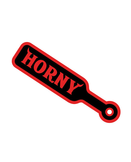Wood Rocket Sex Toy Horny Paddle Large Pin - Black-red