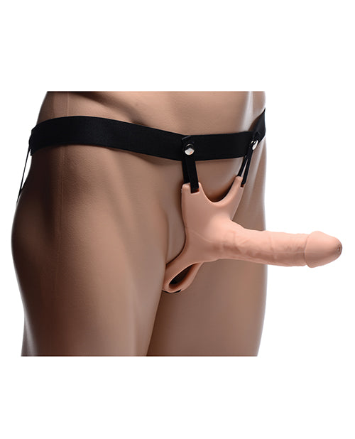 No Eta Size Matters Sm Hollow Silicone Dildo Strap On - Flesh