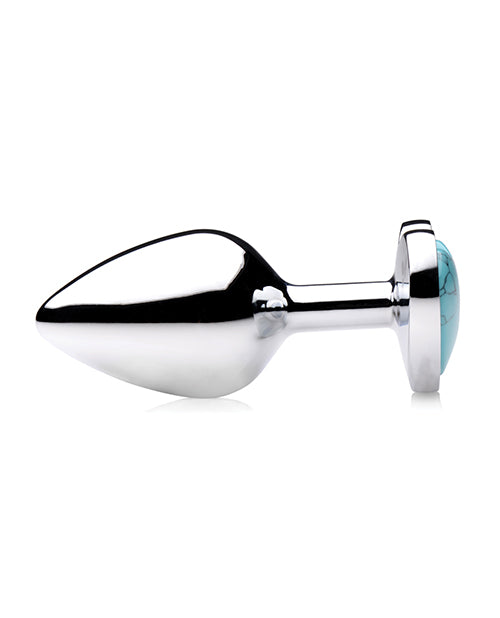 Booty Sparks Gemstones Turquoise Heart Anal Plug