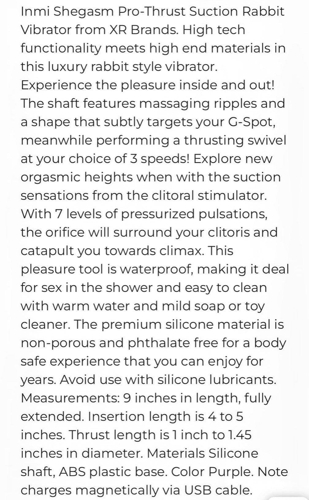 Shegasm Pro Thrust Thrusting Suction Rabbit - Purple