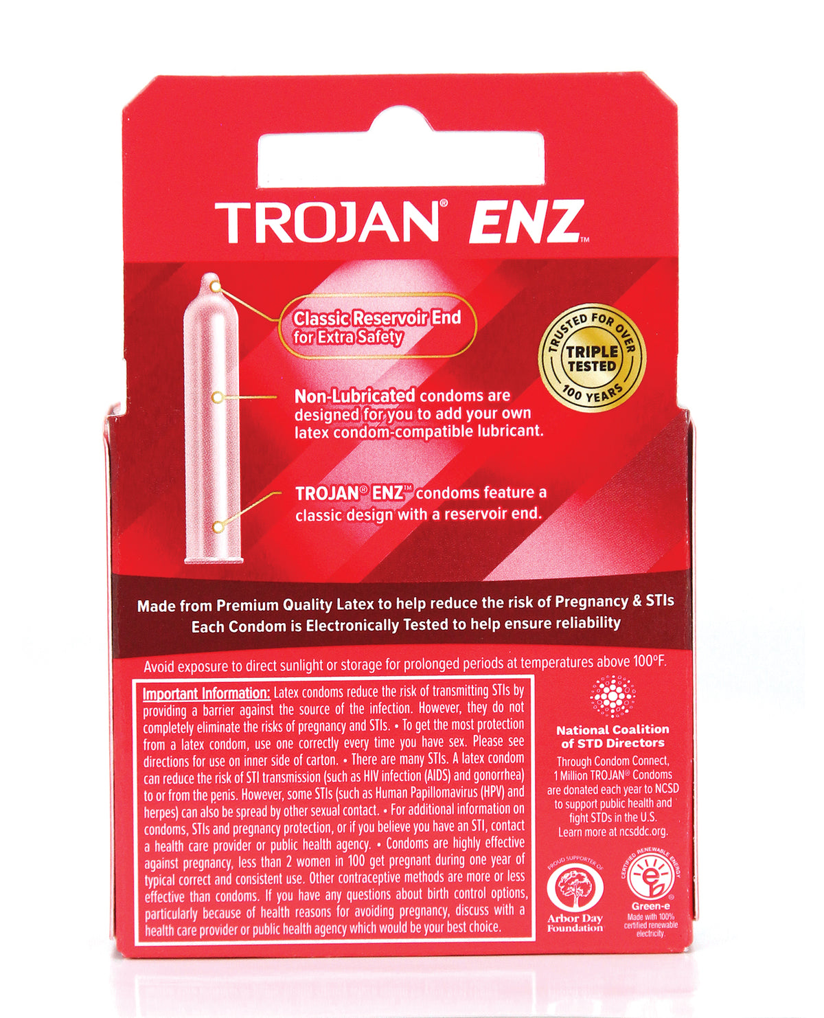 Trojan Enz Non-lubricated - Box Of 3