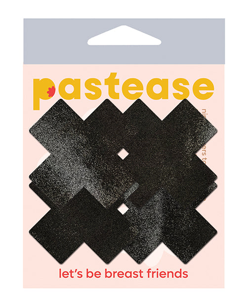 Pastease Petites Liquid Cross - Black O-s Pack Of 2 Pair