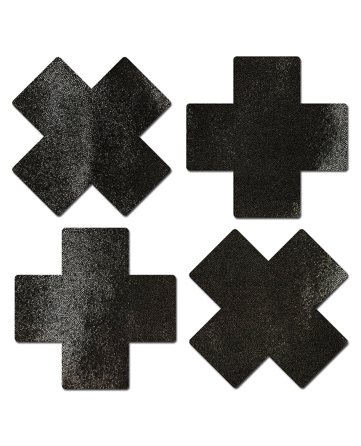 Pastease Petites Liquid Cross - Black O-s Pack Of 2 Pair