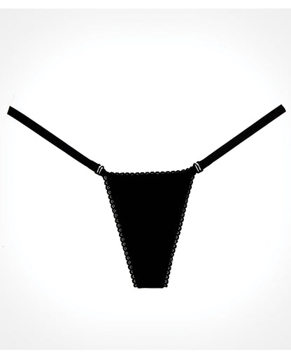 Adore Between The Cheats Velvet  Panty Black O-s