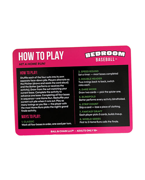 Bedroom Baseball Card Game