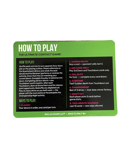 Foreplay Football Card Game