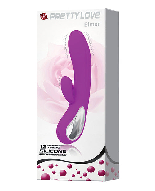 Pretty Love Elmer Rabbit W-handle 12 Function - Fuchsia