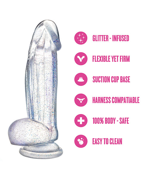 Blush Naturally Yours Bling - Sparkling Clear Dildo