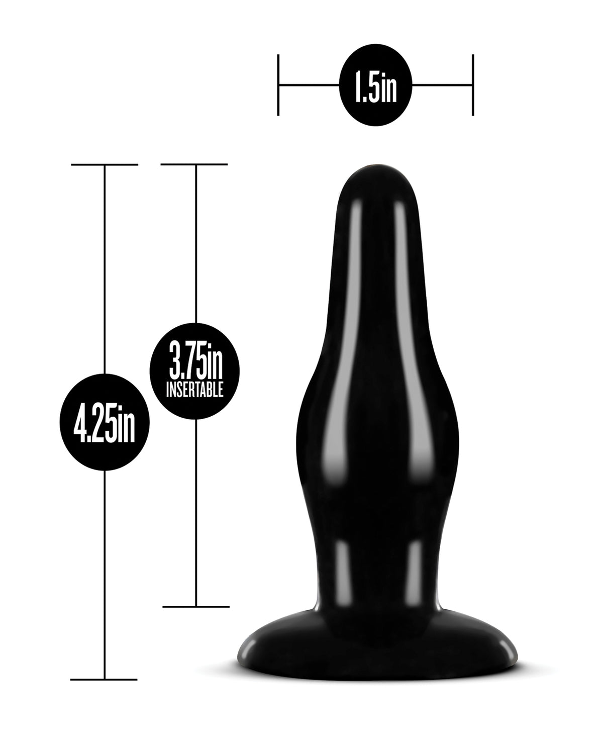 Blush Anal Adventures Pleasure Plug - Black