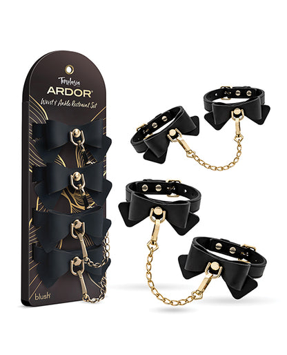 Blush Temptasia Ardor Wrist & Ankle Restraints w/Bow