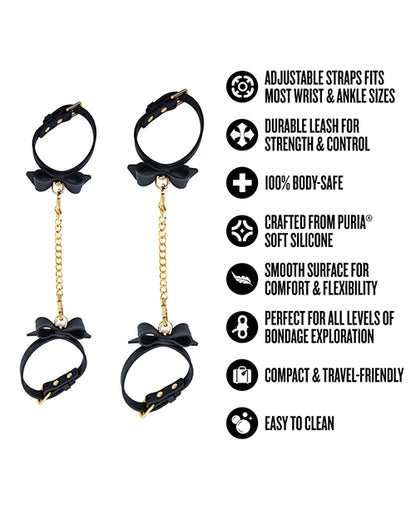 Blush Temptasia Ardor Wrist & Ankle Restraints w/Bow