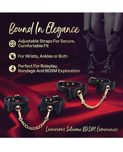 Blush Temptasia Ardor Wrist & Ankle Restraints w/Bow