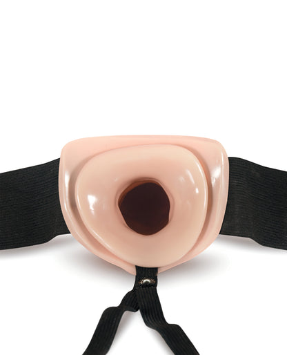 Blush Dr. Skin 7" Hollow Strap On - Vanilla