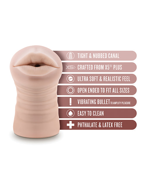 Blush EnLust Mouth Stroker w/Vibrating Bullet