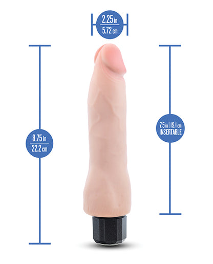 Blush Au Naturel 8.75" Vibrating Realistic G-Spot Dildo - Beige
