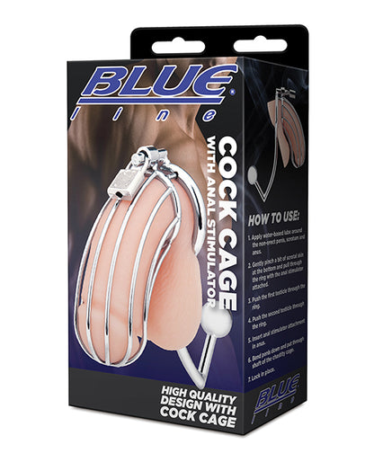 Blue Line Cock Cage w/Anal Stimulator