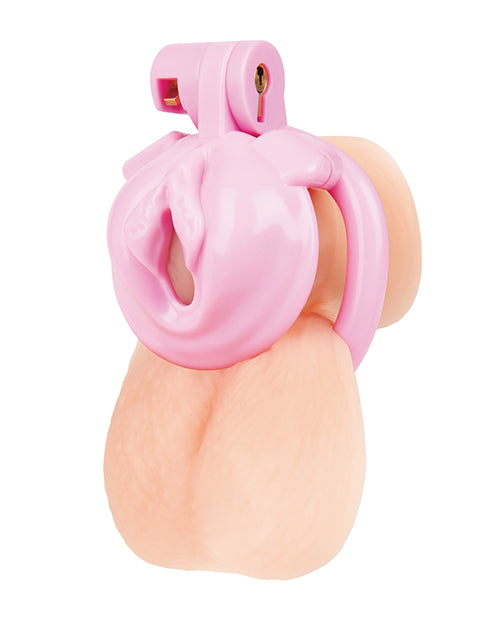 Bitchboy Degrading Mini Chastity Cage w/Pussy Shape
