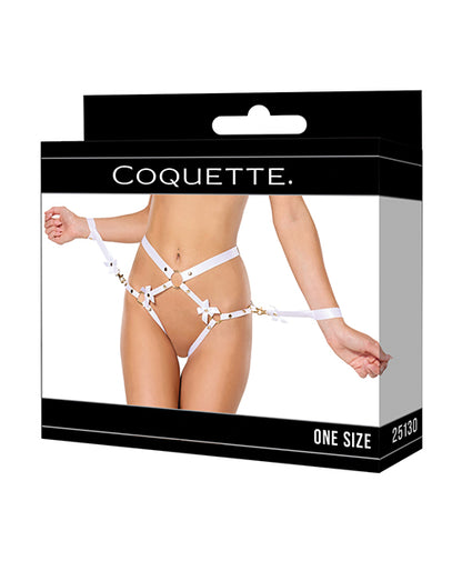Satin Ribbon w/Elastic Harness & Cuffs Set