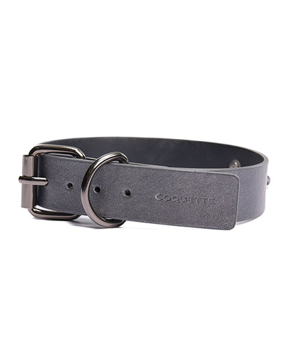 Pleasure Collection Gunmetal Glam Collar & Leash w/Removable Chain
