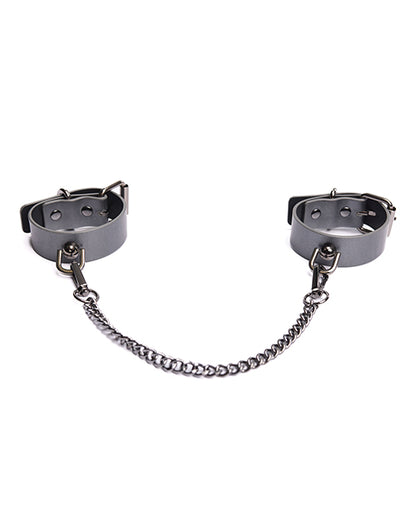 Pleasure Collection Gunmetal Glam Cuffs w/Removable Chain