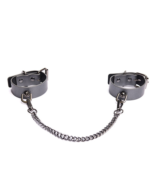 Pleasure Collection Gunmetal Glam Cuffs w/Removable Chain