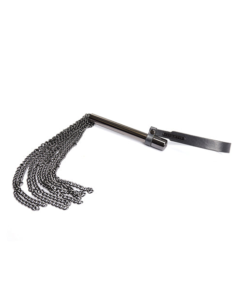 Pleasure Collection Gunmetal Glam Mini Whip w/Metal Chain Strands