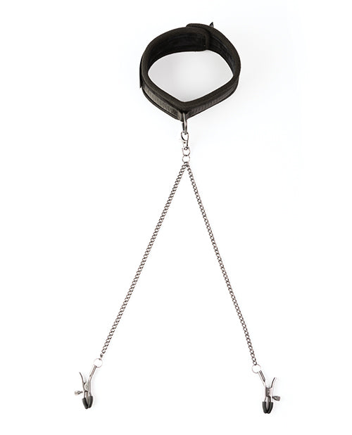 Sei Mio Twin Tweaks Velvet Collar w/Nipple Clamps