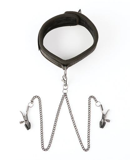 Sei Mio Twin Tweaks Velvet Collar w/Nipple Clamps