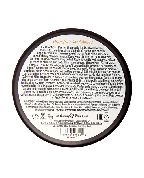 Earthly Body at Night Candle - Grapefruit Sandalwood 6 oz